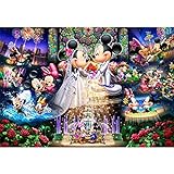 DIY 5D Diamant Malerei nach Zahlen Kits Disney Mickey & Minnie Leinwand Malen nach Zahlen Full Drill Kristall Strass Diamant Gemälde Disney Mickey Maus Hochzeit Wünsche 30,5 x 40,6 cm