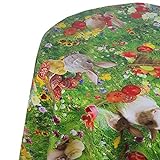 Wachstuch Wachstischdecke Tischdecke Ostertischdecke Farbe und Größe wählbar Ostern Grün Rund ca. 140 cm abwaschbar Ostern