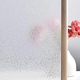 FEOMOS Fenster-Sichtschutzfolie, Eisfarn-Fensteraufkleber, dekorative Fensterabdeckung, strukturierte Fensterverkleidungen für Glas, nicht klebend, Wärmeregulierung, 43,9 x 299,7