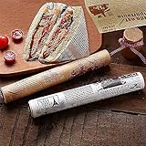 Pergamentpapier Zum Backen, Hochtemperaturbeständiges, Wasser- und Fettdichtes Backpapier, Antihaftbeschichtete Pergamentpapierrolle für Heißluftfritteuse und Dämpfen, Backen, Kochen (Braun+Weiß)