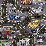 Kinderteppich Spielteppich Straßenteppich Kinderzimmer Auto Wagen Straßen Teppich (80x120 cm)