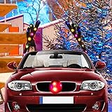 LED-Lichter Weihnachts-Auto-Kostüm-Kit, Auto-Dekoration Rentier-Geweih-Nasen-Kit, Leuchtendes Auto-Ren-Geweih Mit Nasenschwanz, Auto-Kostüm-Feiertags-Dekoration Für Auto-Van-LKW-Festival-Geschenk
