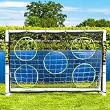 Net World Sports Forza 1,8m x 1,2m Fußballtor – Dieses Tor kann das ganze Jahr über bei jedem Wetter draußen gelassen Werden (Tor mit Torwand)