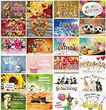 Geburtstagskarten Set (Set 3): 24-er Postkarten Set mit Herz & Humor - alles verschiedene Motive von EDITION COLIBRI (10834-860)