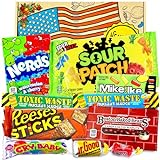 Amerikanische Süßigkeiten Box - USA Süßigkeiten & Schokolade - American Süssigkeiten Box für Geburtstag, Weihnachten, Vatertag, Ostern - Heavenly Sweets