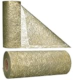 AmaCasa Tischläufer Gold (23 cm x 20 m) – Hochwertiges Vliesband für stilvolle Tischdekoration bei Hochzeiten, Geburtstagen & b