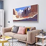 Malen Nach Zahlen Erwachsene, Malen Nach Zahlen Landschaft Paint by Numbers Architektur, DIY Handgemalt Ölgemälde Kit für Anfänger Erwachsene Mit 3-Pinseln und Acrylfarbe, 100x200cm (Rahmenlos) XJ-395