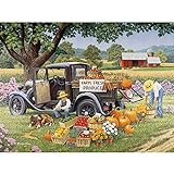 Bits and Pieces - 300-teiliges Puzzle für Erwachsene – Home Grown – 300 Teile Fall on the Farm Puzzle von Künstler John Sloane