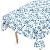 Tischdecke abwaschbar Wachstuch Wachstuchtischdecke 100 x 140cm Schnittkante Mila Blau pflegeleicht