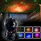 Galaxie-Projektor, Astronauten-Sternprojektor-Licht mit Timer und Fernbedienung, 360° verstellbarer Kopf-Nachtlicht-Projektor für Erwachsene Kinder Geschenke (A)