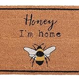 Fußmatte mit Bienen-Motiv 'Honey I'm Home' mit charmantem Design – Something Different Bee Happy Indoor Bee Fußmatte
