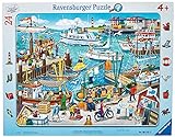 Ravensburger Kinderpuzzle - 06152 Ein Tag am Hafen - Rahmenpuzzle für Kinder ab 4 Jahren, mit 24 Teilen