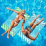 YOGINGO Aufblasbare Wasserhängematte, 4 in 1 Luftmatratze Pool, Tragbarer Schwimmstuhl, Aufblasbare Sessel Liegestühle Pool Spielzeug für Schwimmbäder, Strände(Grün)