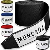 Moncada Fighting® [4m Boxbandagen mit Daumenschlaufe - Bandagen Boxen Halb elastische Boxing Gloves mit extra breitem Klettverschluss - Boxbandage Hand für Boxen, MMA, Kickboxen - Box Bandage Sport