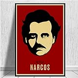 Kolumbianische Legende Drogenlord Pablo Wanted Criminal Escobar Schwarz-Weiß-Fotos Leinwand Gemälde Wandkunst Poster Wohnzimmer Schlafzimmer Büro Heimdekoration