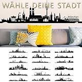 Grandora Wandtattoo Skyline Köln I (BxH) 100 x 18 cm schwarz I Wohnzimmer Städte der Welt Aufkleber selbstklebend Wandaufkleber Wandsticker Sticker W5156