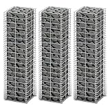 vidaXL 3X Gabione 25x25x100cm Steinkorb Steingabione Drahtkorb Mauer W