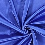 Fabulous Fabrics Satin königsblau, Uni, 141 cm breit – Satin zum Nähen von Abendkleidung, Blusen und Tops – Meterware erhältlich ab 0,5 m