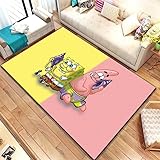 FUKUU Niedlicher Anime-Teppich Jungen Mädchen Zimmer Teppich Spielen Spielmatte Weicher Flanell Anti-Rutsch-Teppich120Cmx180Cm J3772