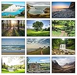12 Blanko Grußkarten mit schönen Fotos auf der Vorderseite - mit Umschlägen (Englische Landschaft)