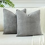 JOTOM 2er Set Cord Kissenbezüge Kissenhülle Dekorative Zierkissen Sofakissen Couchkissen Dekokissen Kissenbezug Deko Kissenhülle für Sofa Wohnzimmer 40x40cm G