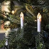 20er LED Weihnachtsbaum Kerzen Licherkette koppelbar bis 8 Sets warmweiß Lights4fun