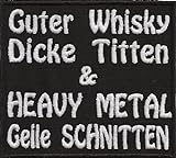 Patch Guter Whisky Dicke Titten Heavy Metal Geile Schnitten Death Metal Forever Aufnäher