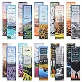 VETPW 20 Stück Inspirierende Papier Lesezeichen, Natur Bookmarks mit Ermutigenden Zitaten für Kinder Erwachsene, Doppelseitige Buchmarker Zubehör für Männer Frauen Scratch Book Lesen (15x4cm,20 Stile)