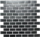 Mosaik Fliese Keramik Brick schwarz matt für BODEN WAND BAD WC DUSCHE KÜCHE FLIESENSPIEGEL THEKENVERKLEIDUNG BADEWANNENVERKLEIDUNG Mosaikmatte Mosaikplatte