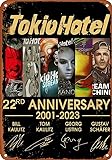 Tokio Hotel-Konzert-Poster, Vintage-Blechschild aus Metall für Büro, Zuhause, Klassenzimmer, Badezimmer, Dekoration, 20,3 x 30,5 cm