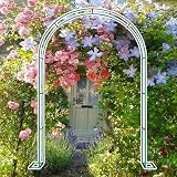 Großer Gartenbogen aus Metall für Kletterpflanzen, Stabiler, langlebiger Rosenbogen, wetterbeständiges Pergola-Spalier aus E