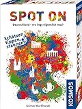 KOSMOS 695187 Spot On - Deutschland - wo liegt eigentlich was? Rasantes Geografie-Spiel um Deutschlands Städte, für Kinder ab 10 Jahre, Jugendliche und Erwachsene