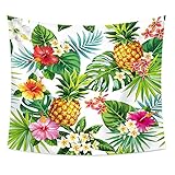 YDyun Wandteppich Tapisserie Wandbehang Wandteppiche Bohemia Strand Ananas-Wandteppich