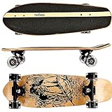 FunTomia Cruiser Midi-Board/Skateboard 65cm 7-lagigem kanadischem Ahornholz