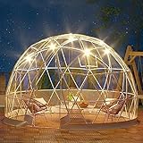 Bubble Tent Dome House, Outdoor 5-7 Personen Bubble Iglu-Zelt, 3,6 m Kuppelhaus, Campingzelt, mit PVC-Abdeckung, Tür und Fenstern für Outdoor-Essen, Hinterhof, Camping, Sternenbeobachtung