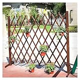 GOCHUSX Expandable Wood Garden Zaun, Screen Fence Divider, Freistehend Erweiternde Patio Zaun Panels Für Home Garden Dekorative (Farbe : Braun, Größe : 100x67cm(LxH))