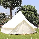 Outdoor-Zelte Wasserdichtes Glamping für Camping und gelegentliche Familien-Campingausflüge und Festivals und menschliche Unterkunft (Weiß 3M)
