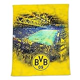 BVB Dortmund Fleecedecke mit Stadionprint (one Size, Multi)