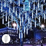 Grarry Meteorschauer Regen Lichter, 30cm 10 Spirale Tubes 240 LEDs Wasserdichte Eiszapfen Lichterkette,Schneefall Lichterkette für Garten/Hochzeit/Party/Weihnachten Dekoration…