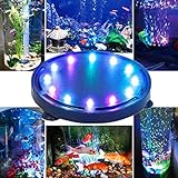 12LED Aquarium Bubble Light, Buntes Aquarium Luft Stein Lichtpumpe Luftblase Stein Lampe Fish Tank Bubble