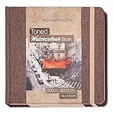Hahnemühle Skizzenbuch Toned Watercolour Book personalisiert mit Namen Beige 14 x 14 cm 200g/m² 30 Blatt