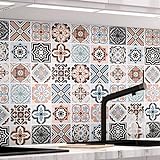 Küchenrückwand Fliesenaufkleber 61 x 500cm Mosaikfliese Klebefolie Fliesen für Küche und Bad –PVC Deko Fliesenfolie Kacheldekor Typ-B