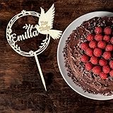 CAKE TOPPER Taufe Wunschname personalisiert - Tortendeko & Kuchendek