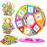 Magnetische Bausteine Magnetspiel Set Pädagogische Bauklötze Spielzeug Geschenk für Kinder (100-Stück)