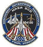 Aufnäher / Bügelbild, Motiv: The Final Mission NASA SCA, bestickt, zum Aufbügeln oder Aufnähen, Space Shuttle, Entdecken Sie Enterprise Endeavour Apollo
