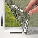 EASYmaxx Fliegengitter für Fenster „Magic Click“ | Zuschneidbar für alle Fenster bis 150 x 130 cm | Praktischer Magnetverschluss, einfache Klebemontage [transparent]