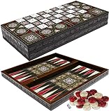 ÖZEL-VERSAND Deluxe Holz Backgammon Set (ARISTOKRAT)