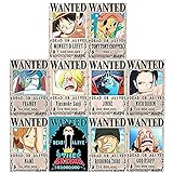 Saicowordist One Piece Steckbrief Set, Anime Figur Vintage Poster, Wohnkultur Wandkunst Poster(10 Pcs-Type 02)