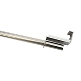 GARDINIA Spannvitrage, Vitragestange zum Spannen, Ausziehbar, Gardinenstange ohne Bohren und Schrauben, Ø 9 mm, Länge 60-90 cm, Metall, T