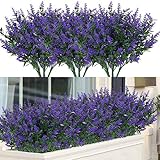 9 Stück Lavendel Pflanze Künstlich Lila Kunstblumen Dekoration Lavendel Gefälschte Blumen Innen- oder Außen Eignet Sich für Familienfeier Büroterrasse oder Hochzeit zu Hause Dekoration